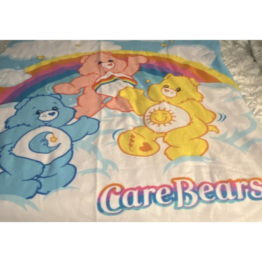 Care Bears Throw Blanket Vintage 2003 Northwest Company Bedtime Cheer Sunshine